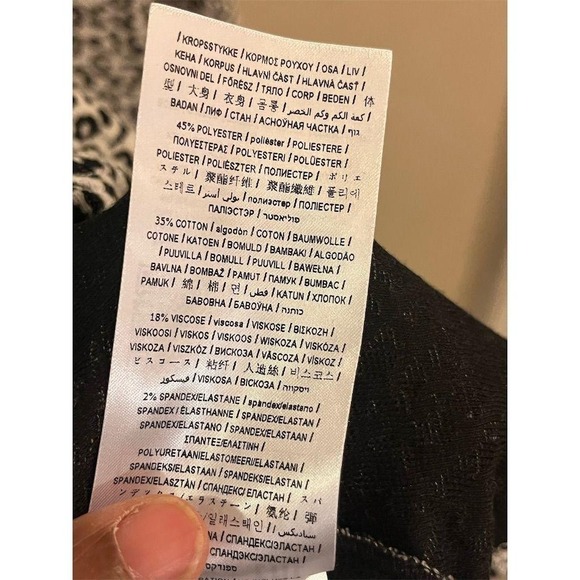 Guess Girls Dress Animal Print Long Sleeve Size 16 Vegan Leather Casual NEW - Picture 9 of 10